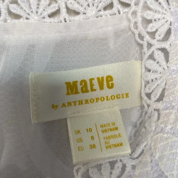 Maeve Anthropologie Lace Pineapple Shirt Size 6 PRICE FIRM 💥 - Picture 4 of 11